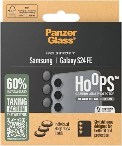 Mbështjellës kamerash PanzerGlass Hoops për Samsung Galaxy S23 FE, Zi