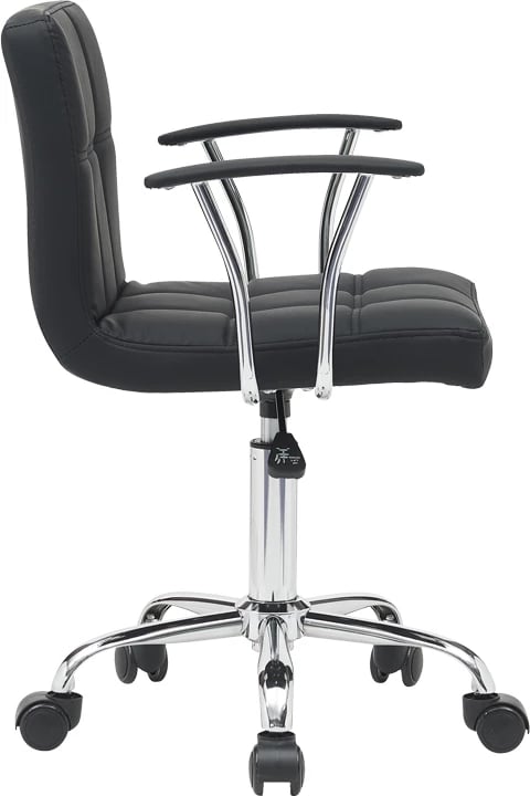 Karrige zyre Buleco pu e zezë 56x46x74-86cm