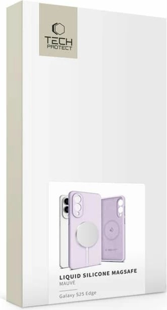 Mbështjellës Tech-Protect Liquid Silicone MagSafe për Samsung Galaxy S25 Edge, Violet