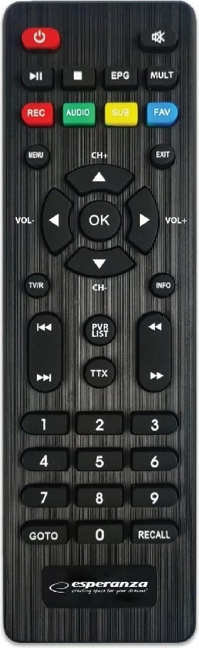 Tuner Esperanza EV106R DVB-T/T2 H.265/HEVC, i zi