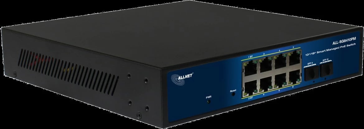 Switch ALLNET ALL-SG8410PM, 8+2 porte, PoE