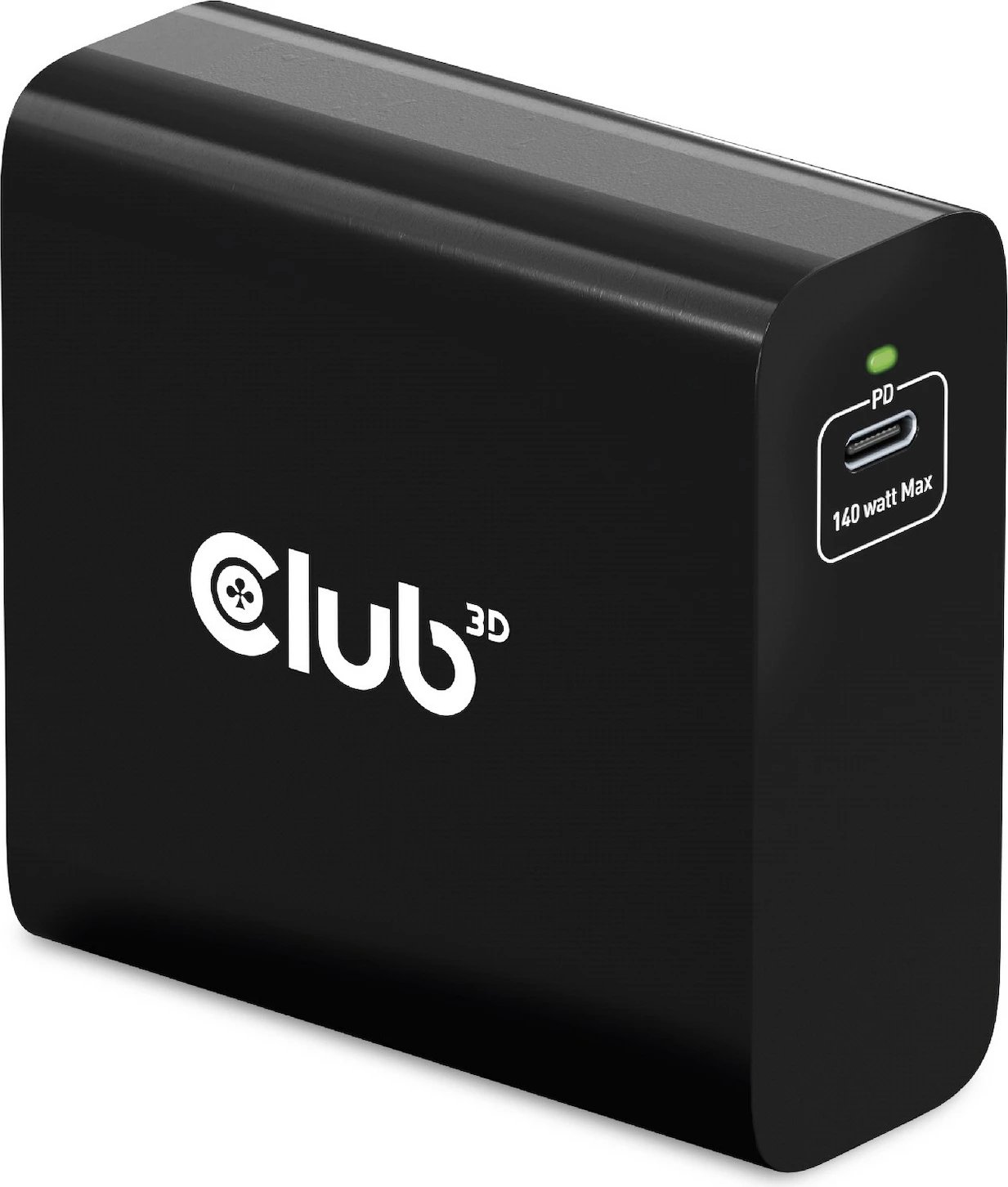 Karikues Club3D 140W, GaN, USB-C, me kabllo USB-C, i zi Karikues Club3D 140W, GaN, USB-C, me kabllo USB-C, i zi