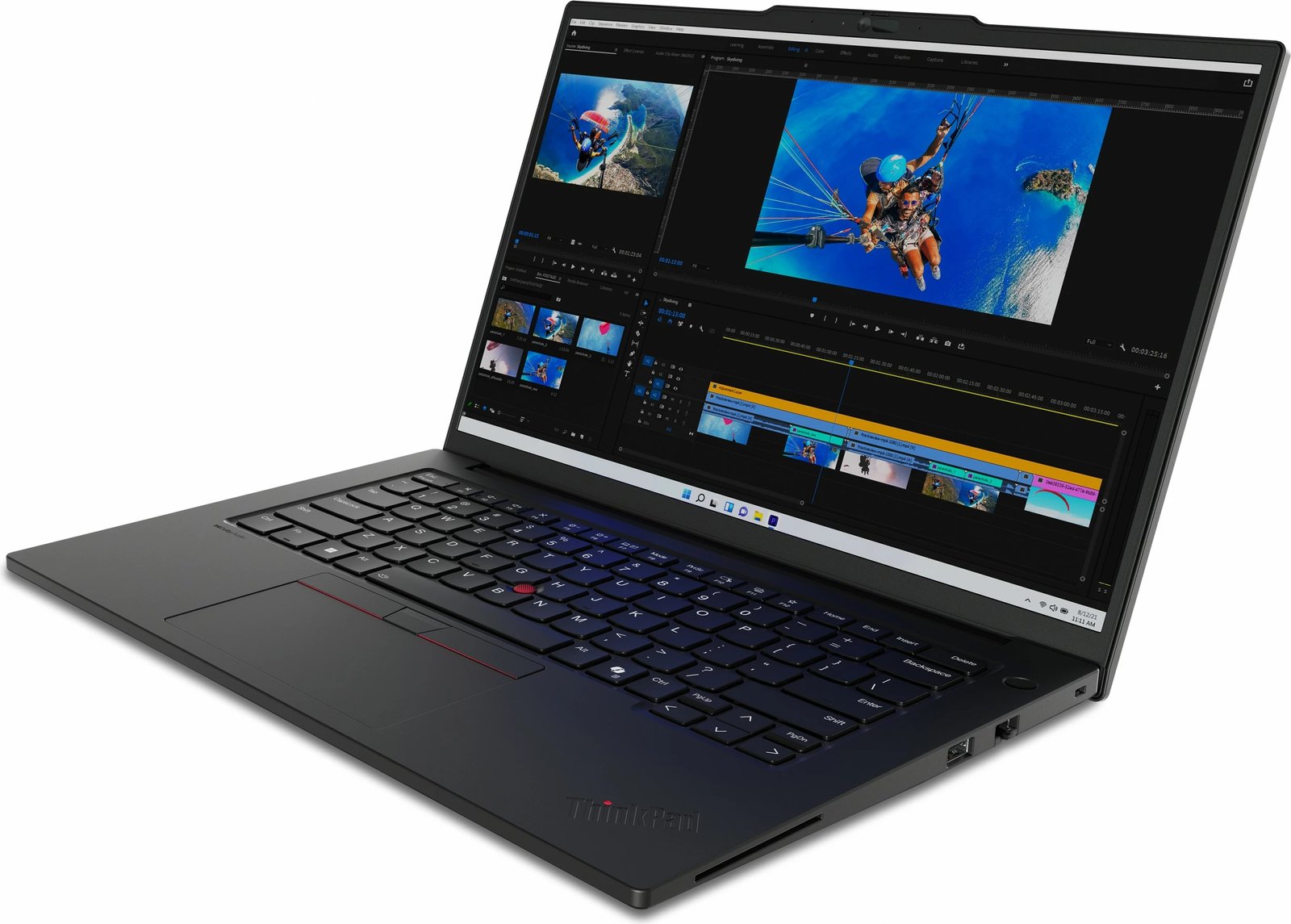 Laptop Lenovo ThinkPad P14s, Intel Core Ultra 9, 64 GB RAM, 1 TB SSD, Ekran 14.5", Ngjyrë e zezë