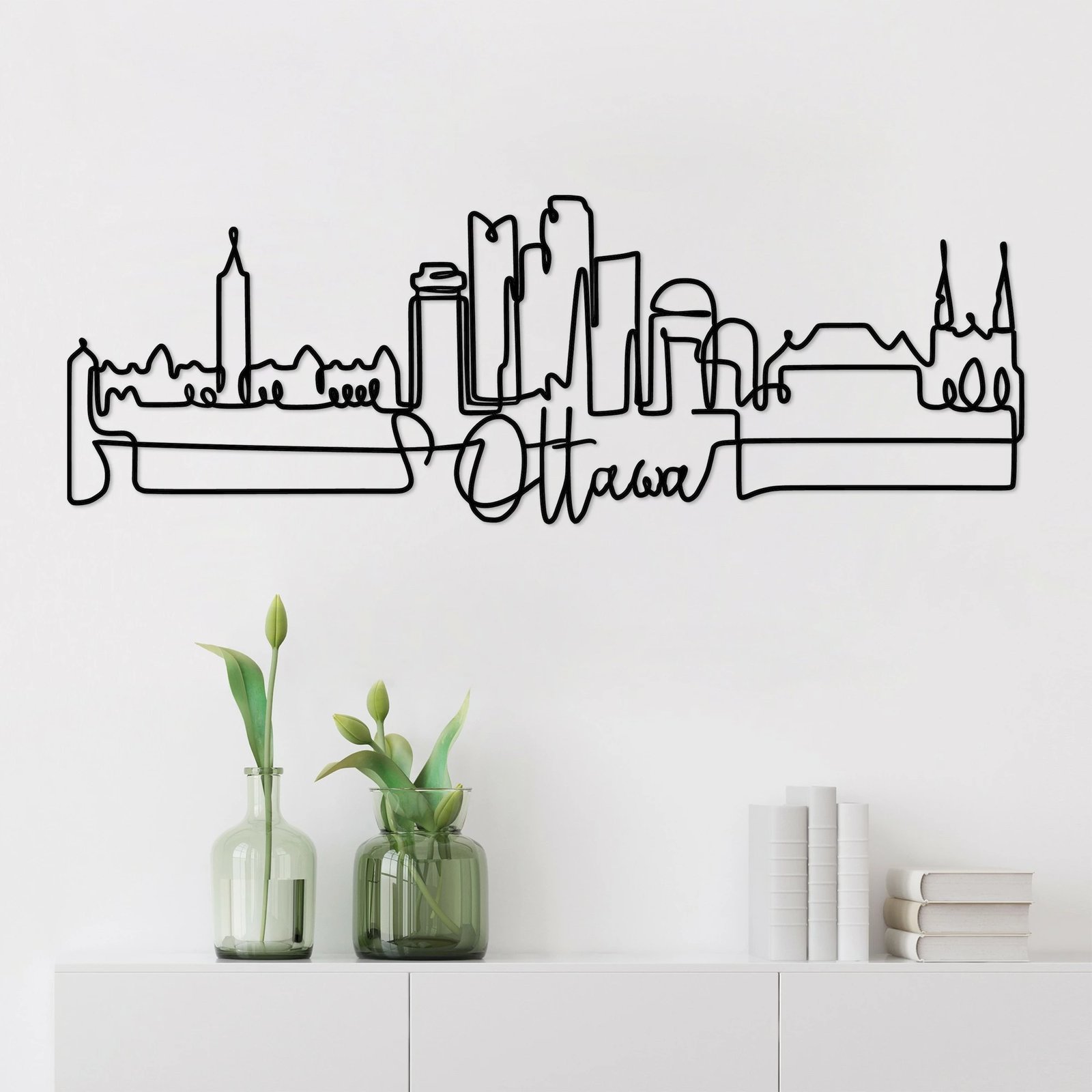 Aksesor metalik dekorativ për mur Wallity, Ottowa