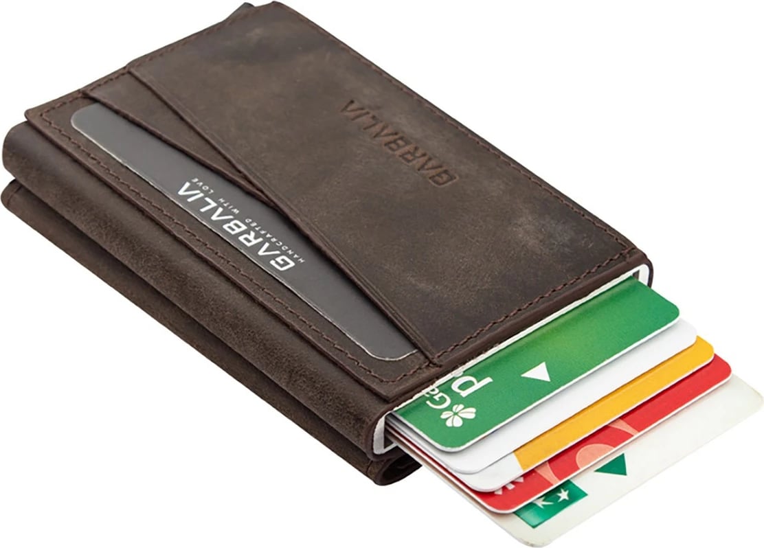 Portofol për burra, lëkurë natyrale, ngjyrë kafe, Zoozie Bags, Pera