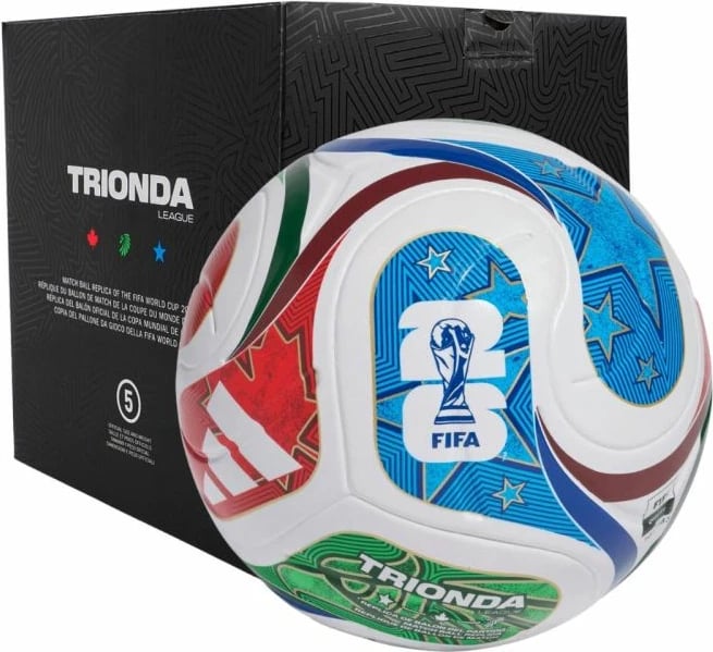 Top futbolli adidas për të gjithë, e bardhë