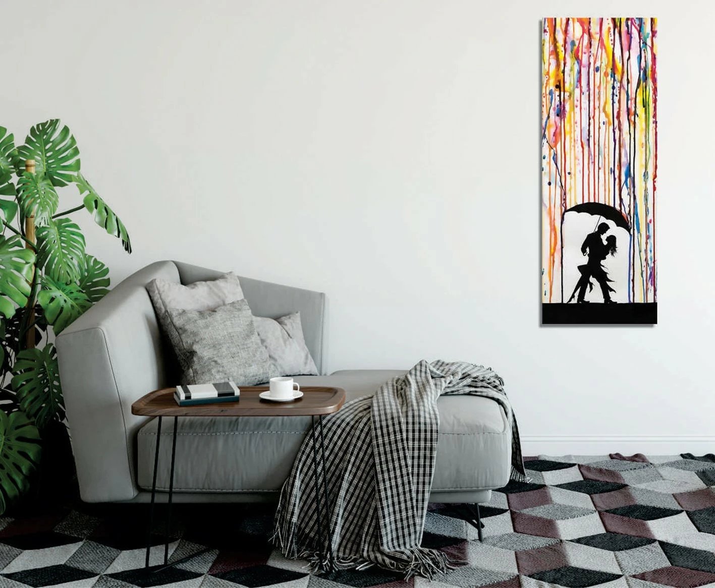 Pikturë dekorative në kanavacë, shumëngjyrëshe, Wallity PC327, 30x80cm