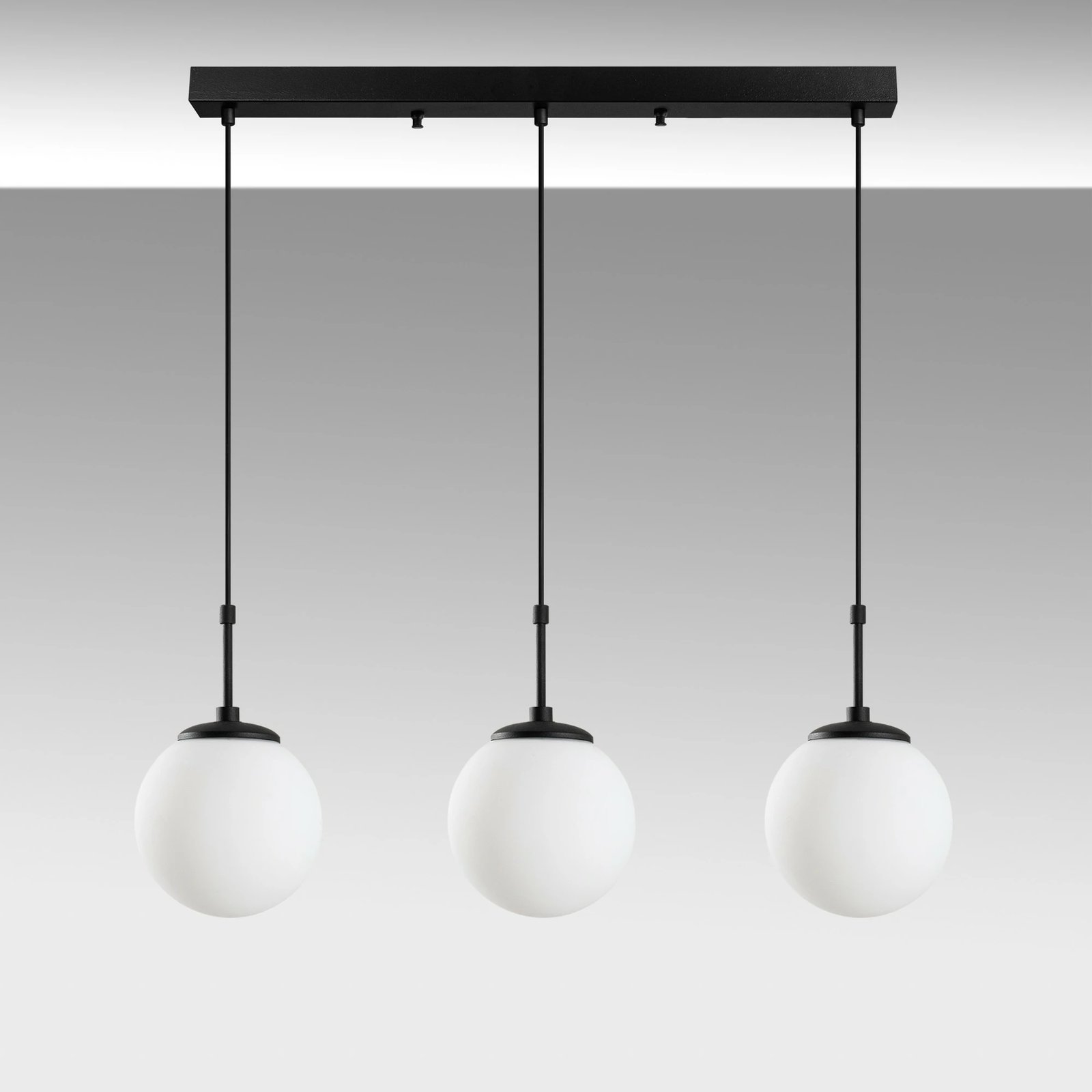 Llambë tavani Opviq Orbital, ngjyrë e zezë, 87x20x120cm