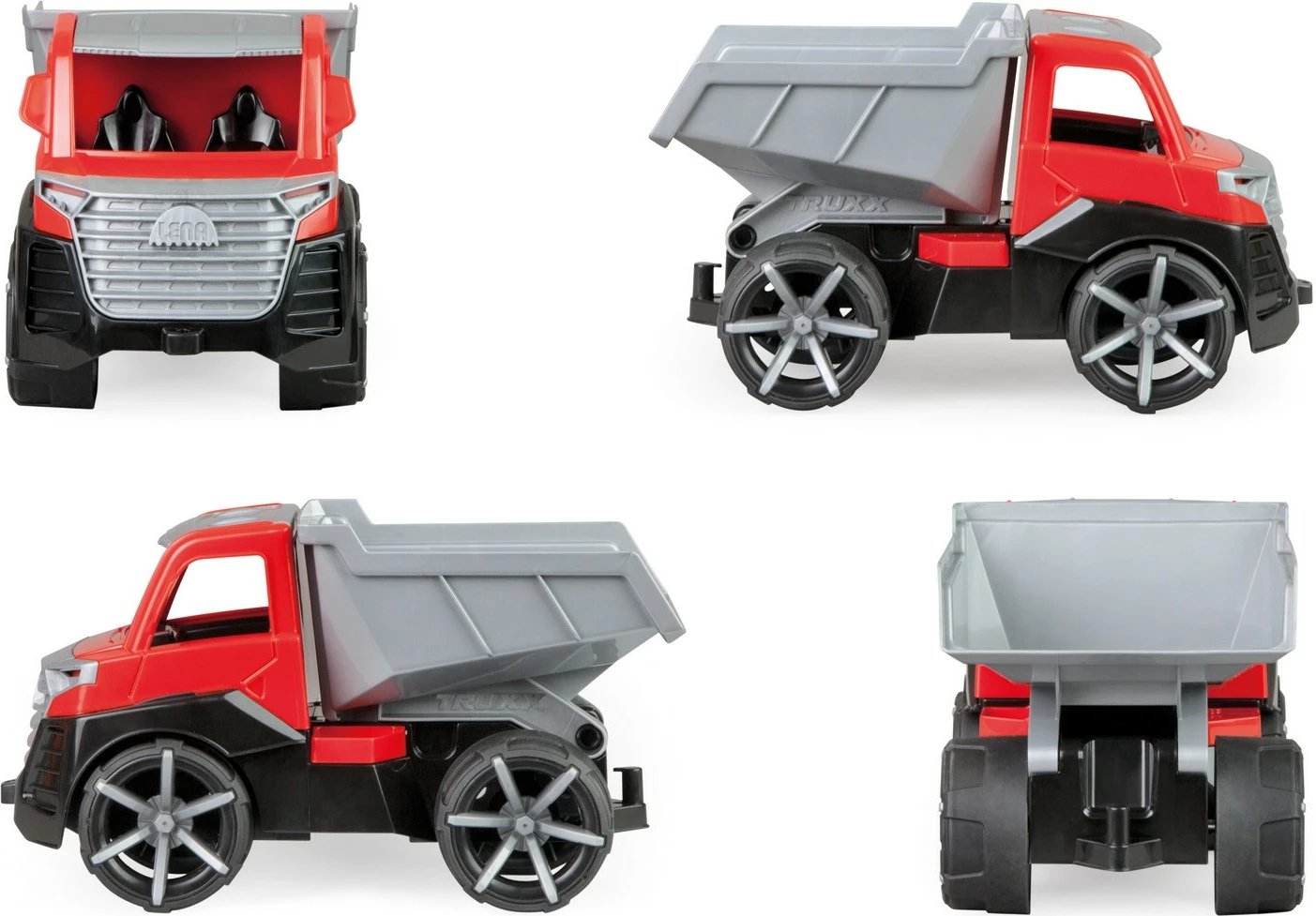 Kamion lodër Lena Truxx2, plastikë, me figurë, Kuq/Gri