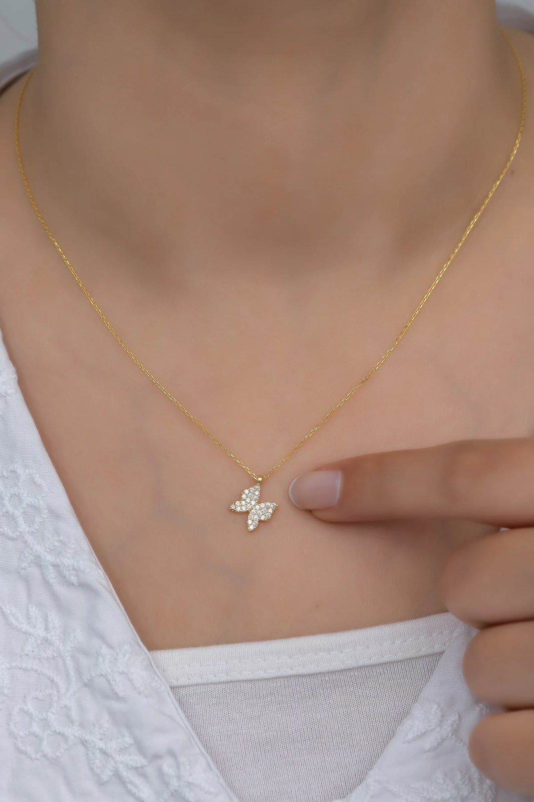 Qafore argjendi ngjyrë ari me gurë zirkoni, Jumeon, NRZ99322