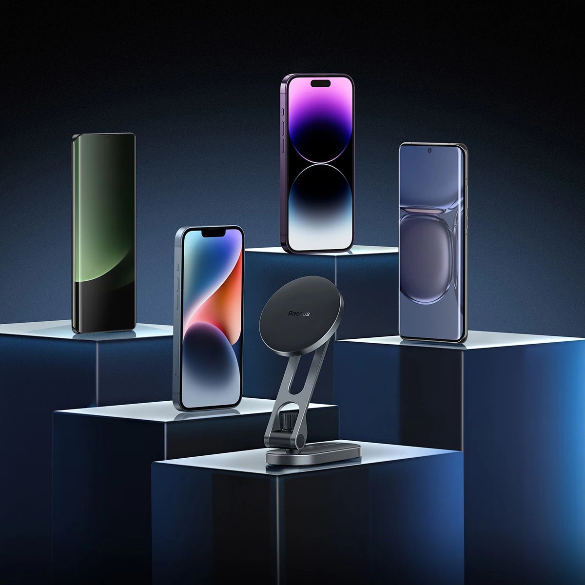 Mbajtës magnetik për celular Baseus T-Space, për kokpit të makines, Silver