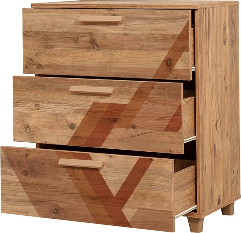 Komodë moderne Skye Decor, ngjyrë Atlantic Pine, Leva Gravis Flow