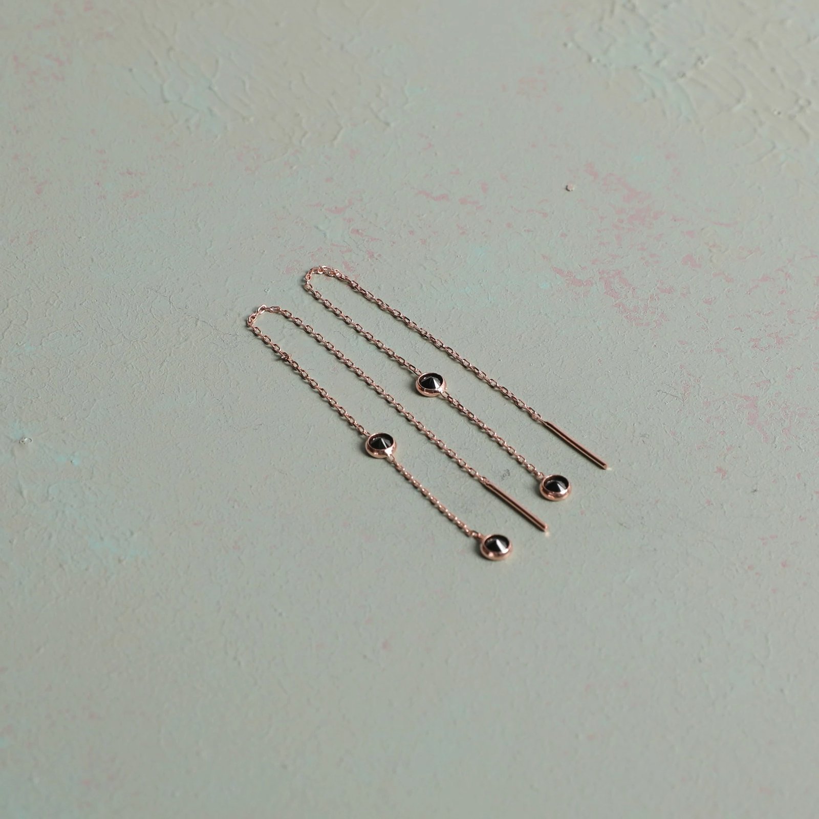 Vathë argjendi Jumeon, ngjyrë rozë ari dhe e zezë, 9861SİYAH