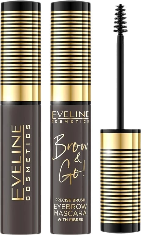 Mascara për vetulla Eveline Cosmetics Brow & Go! për femra 02 Dark 6ml