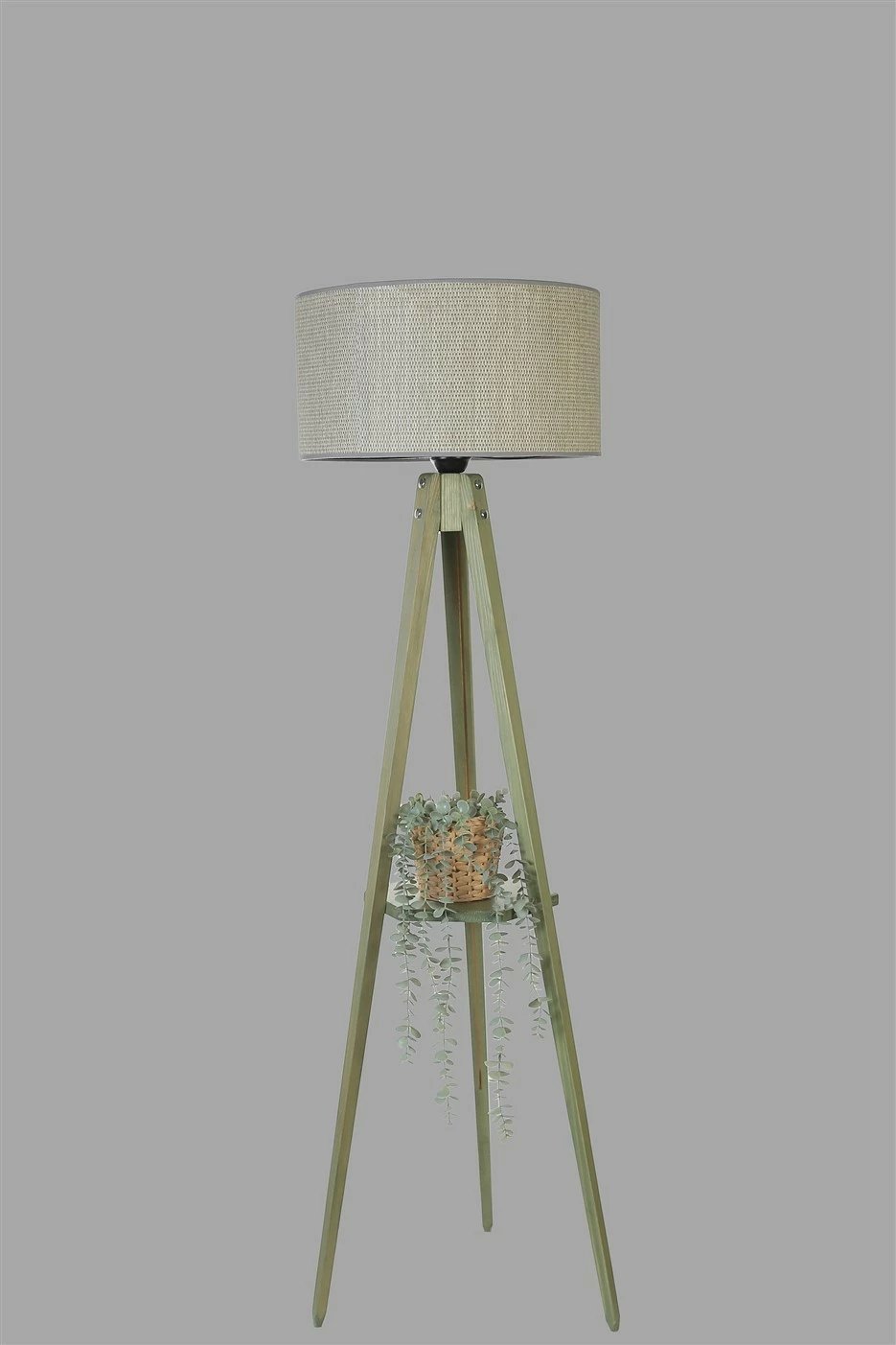 Llambë dyshemeje Opviq, 8840-4, metalike, ngjyrë e gjelbër dhe gri, 155cm