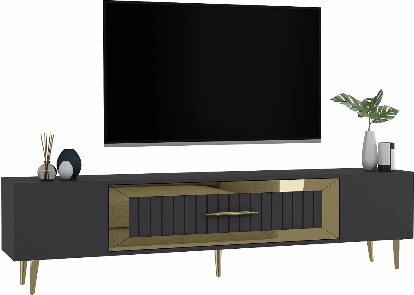 Komodë TV Skye Decor, anthracite, ari, Dekolp3