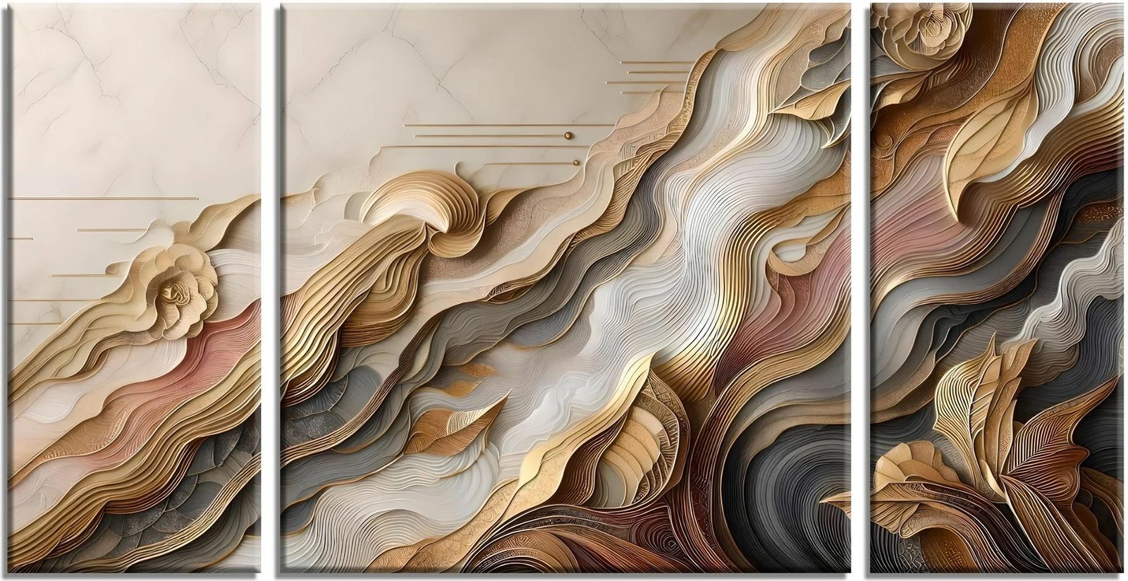 Pikturë dekorative në kanavacë (3 copë), Wallity, MXC04