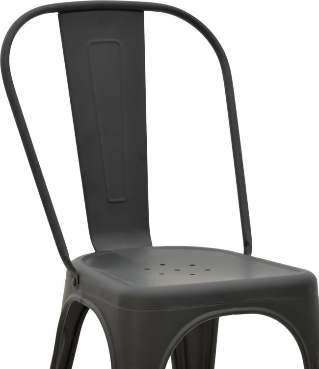 Karrige Utopia metalike e zezë mat 44x44x85cm