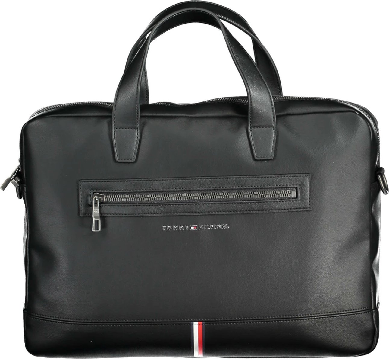 Çantë pune TOMMY HILFIGER MAN BLACK BRIEFCASE, meshkuj, e zezë