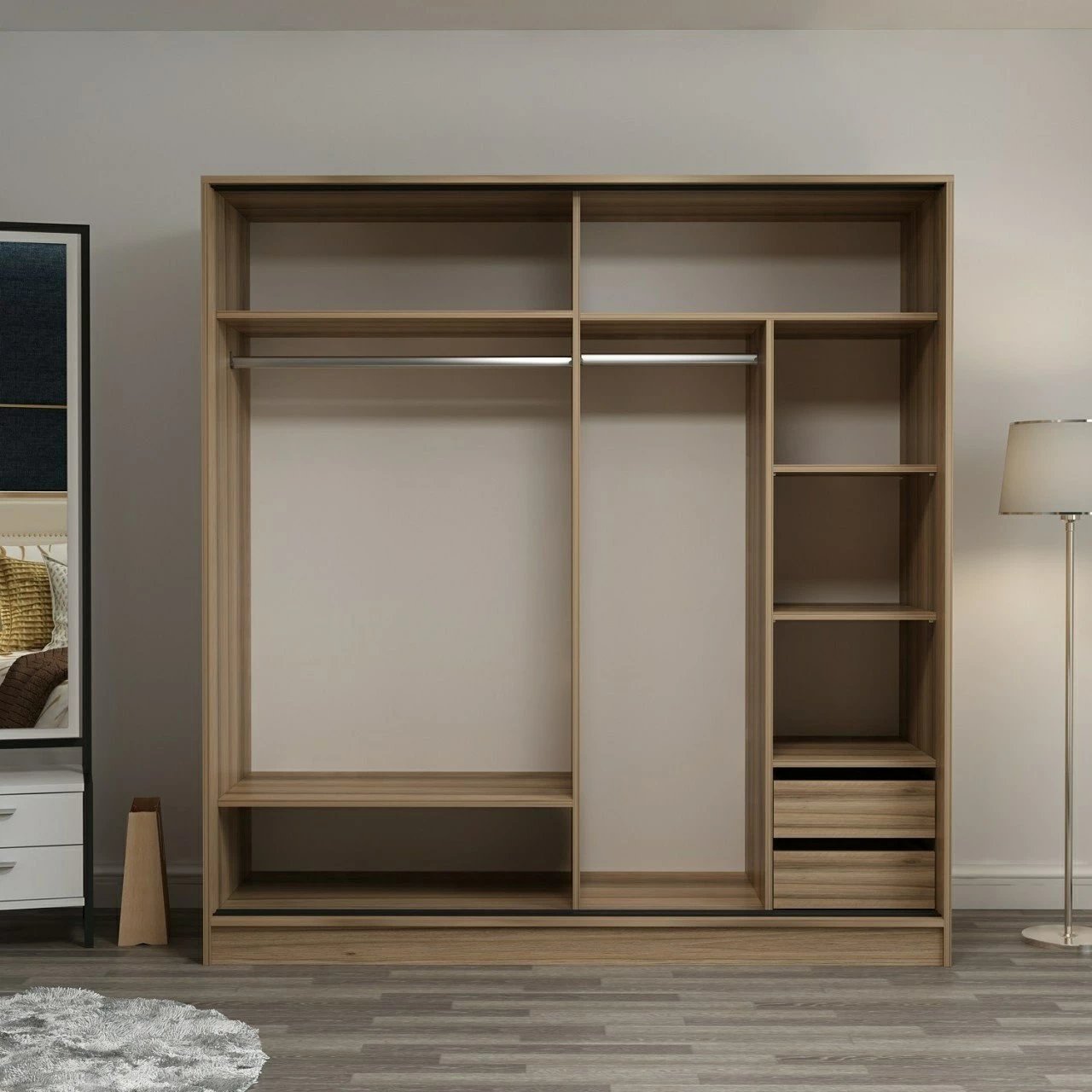 Dollap Skye Decor, ngjyrë dore, 220x210x52 cm