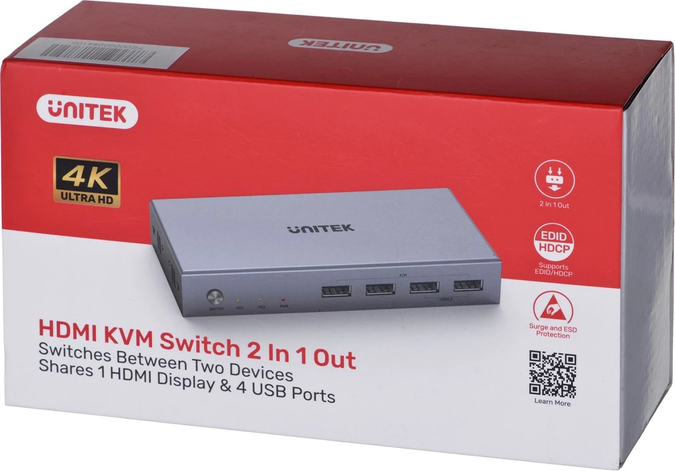 Switch Unitek, 4K HDMI, 2.0 USB, i zi