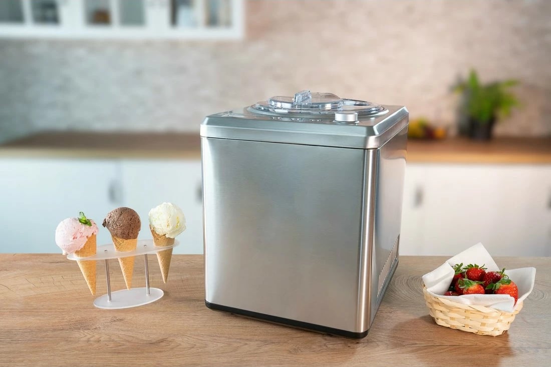 Aparat për akullore UNOLD 48872, Kompresor, 2 L, LCD, Inox