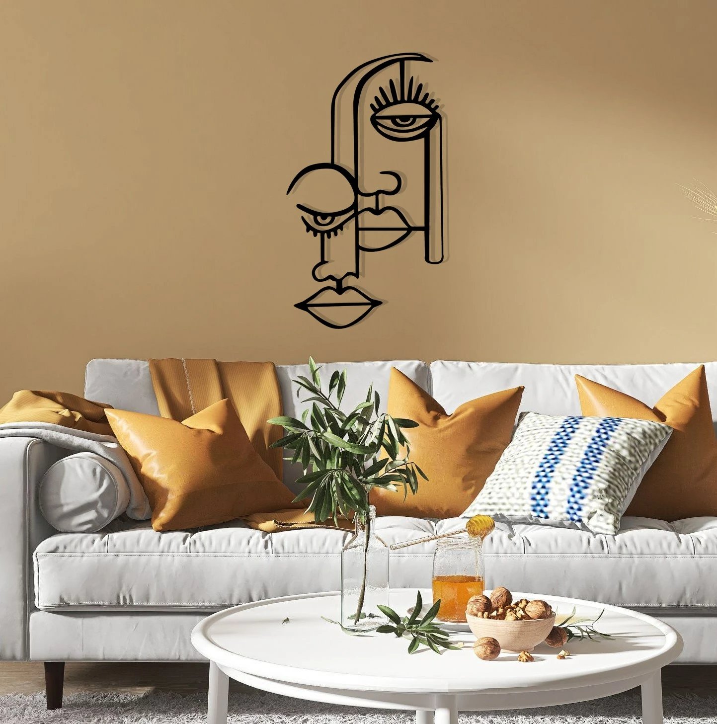 Aksesor dekorativ metalik për mur, Wallity, Rugiada