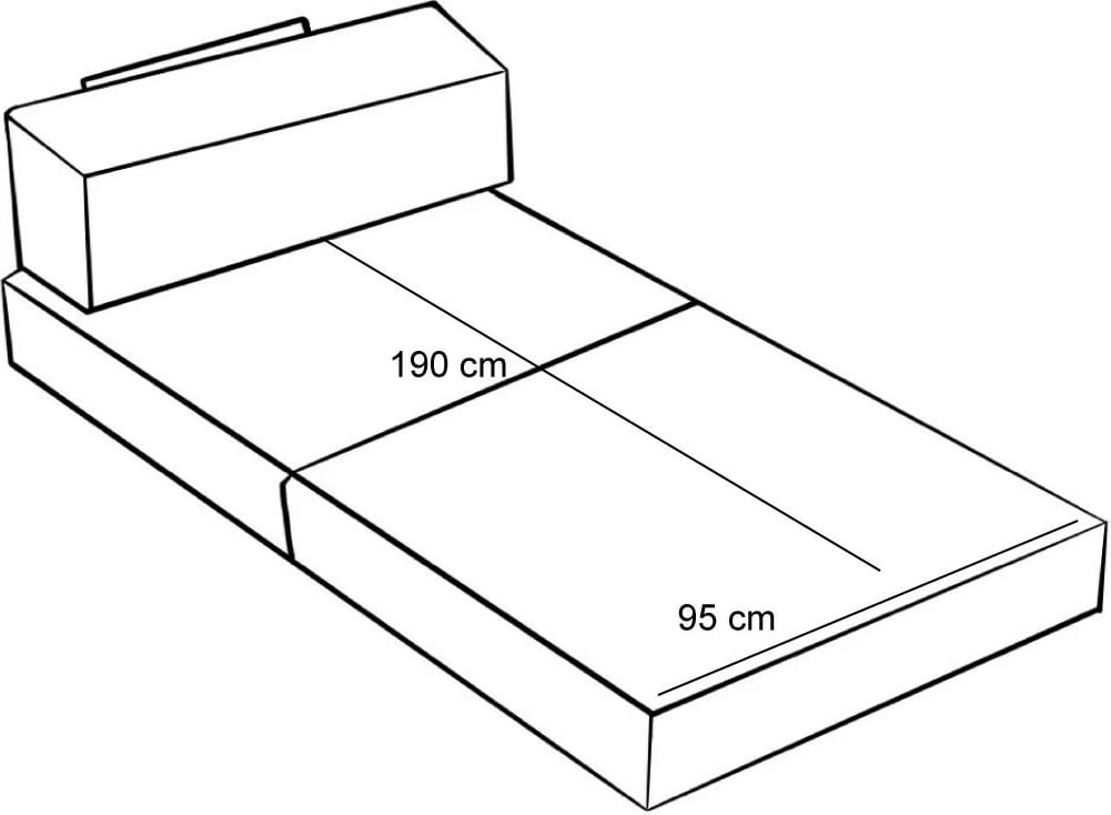 Kënd-sofë Comfort Mini, ngjyrë antracit, Atelier del Sofa