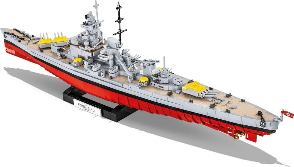 Set ndërtimi Cobi Klocki Battleship Gneisenau, 2417 pjesë, Historical Collection, gri/e kuqe Set ndërtimi Cobi Klocki Battleship Gneisenau, 2417 pjesë, Historical Collection, gri/e kuqe