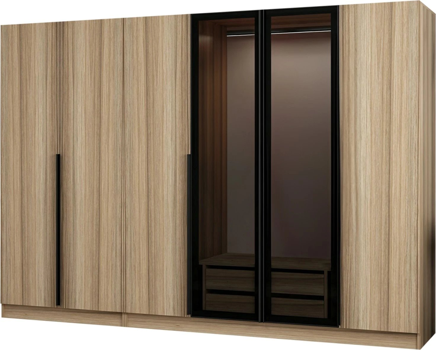 Dollap garderobe Skye Decor, Kale Plus, fume, 270x210x52cm