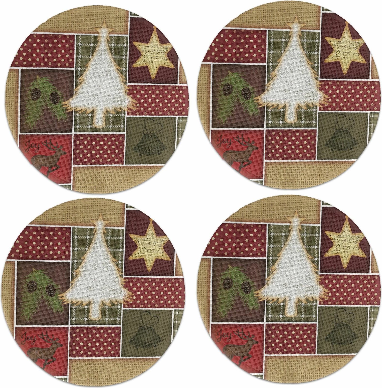 Set nënshtruesish tavoline Hermia Concept, shumëngjyrësh, 4 copë, 37cm