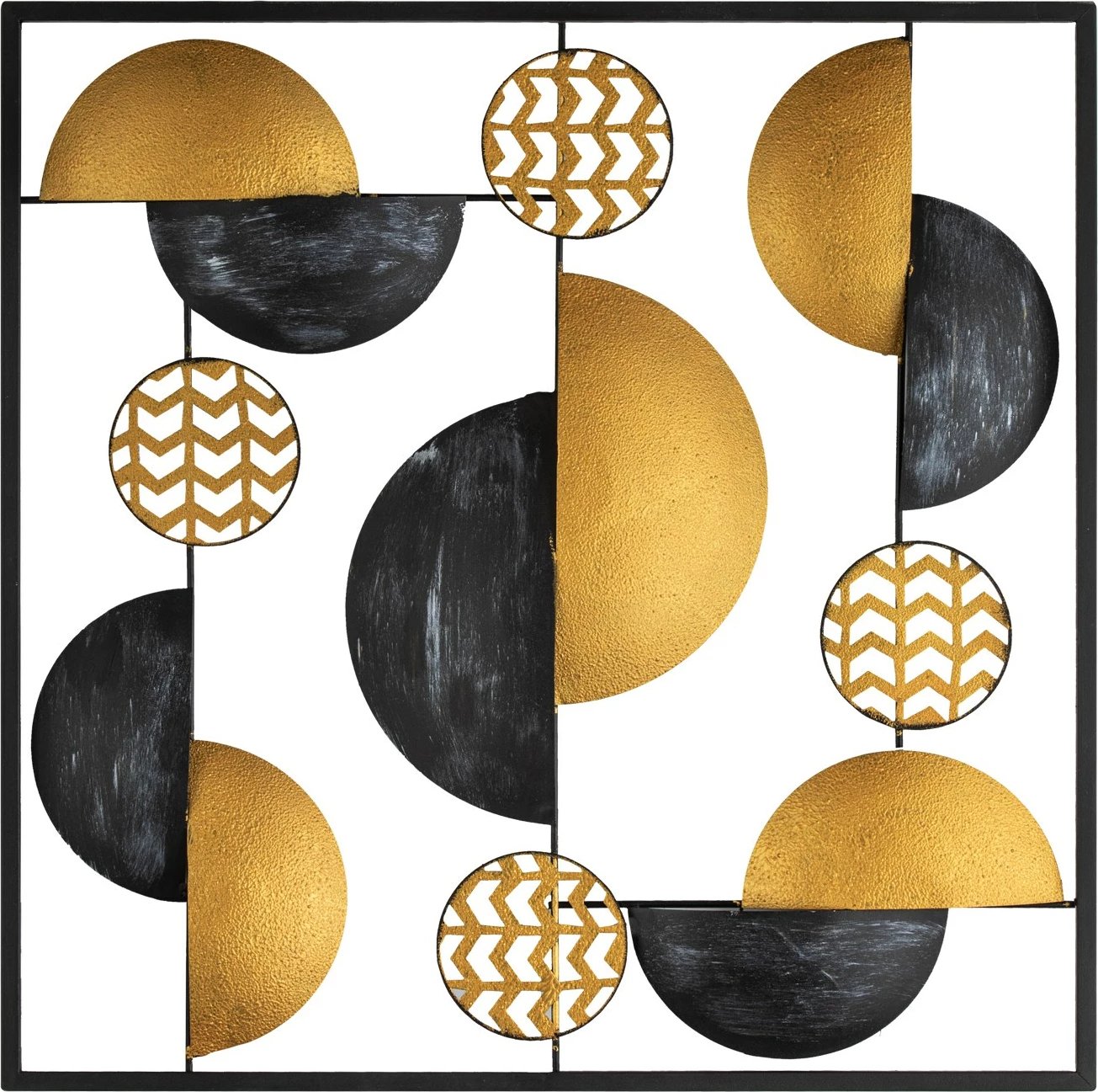 Aksesor dekorativ metalik Wallity Aurora, shumëngjyrësh, 55x5x55cm