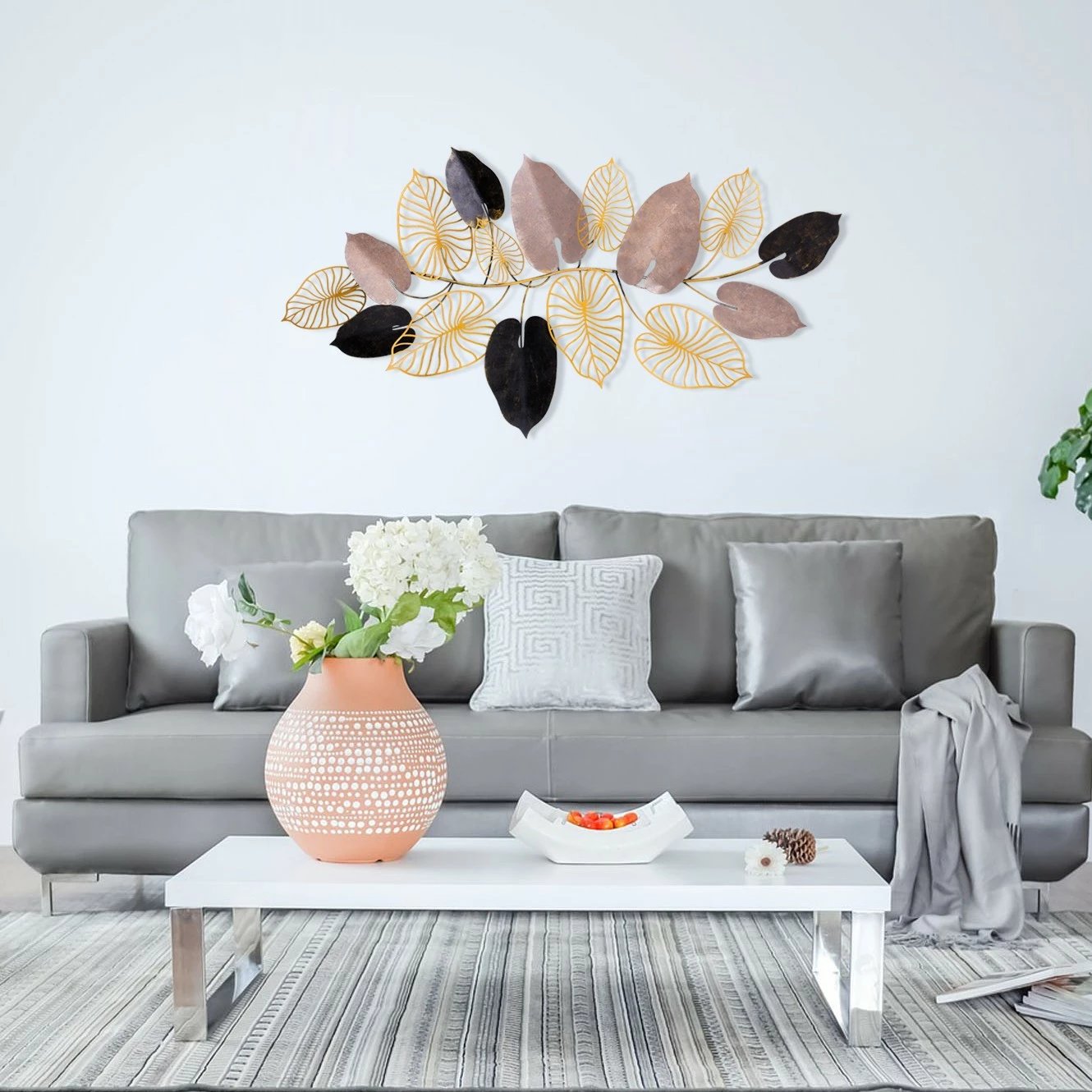 Aksesor dekorativ metalik për mur Wallity, Furize, shumëngjyrësh