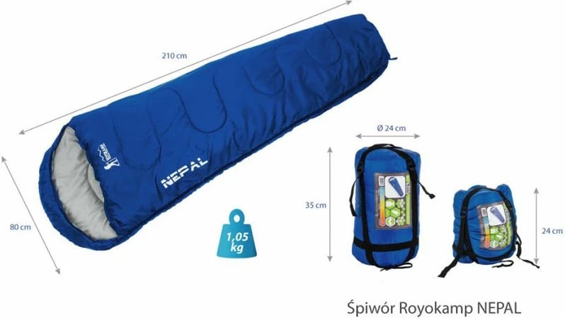 Qese gjumi mumi Royokamp Nepal, për kamping, blu