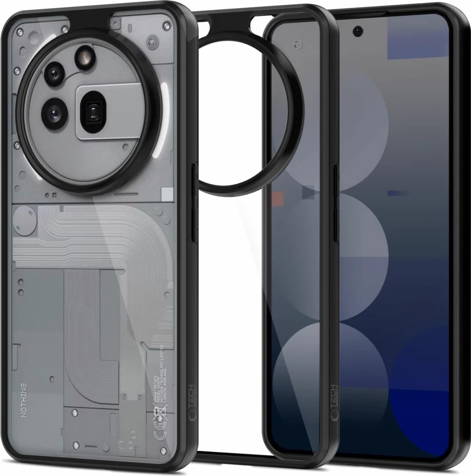 Mbështjellës Tech-Protect MagMat për Nothing Phone 3A Pro, Transparent/Black