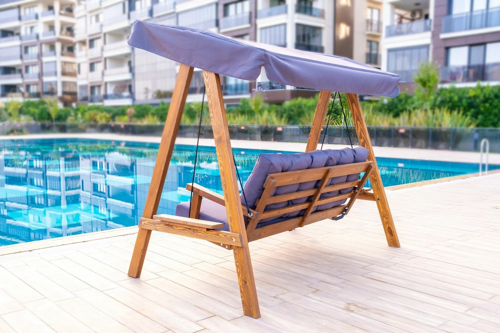 Karrige lëkundëse dyshe për kopsht, ngjyrë antracit, Skye Decor, Pera 2000