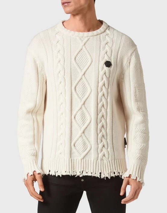 Xhemper Philipp Plein meshkuj, i bardhë