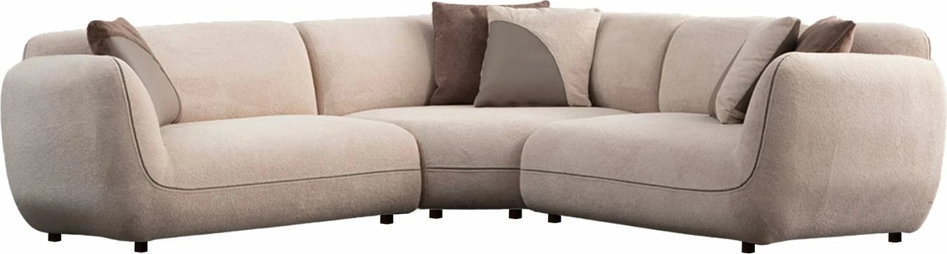 Këndare Pavia, kënd 3 pjesësh, ngjyrë krem, Atelier del Sofa