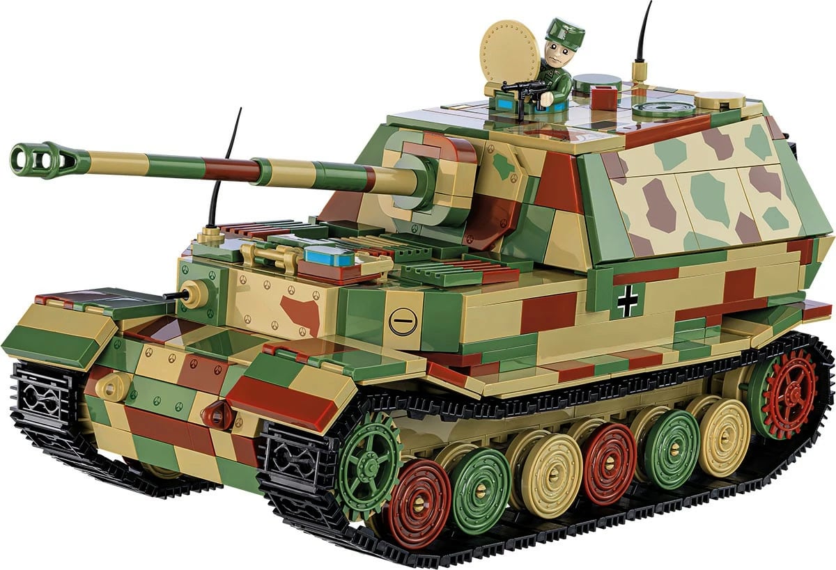 Set blloqesh Cobi Klocki Panzerjäger Tiger (P) Elefant, 1252 pjesë, Kamuflazh