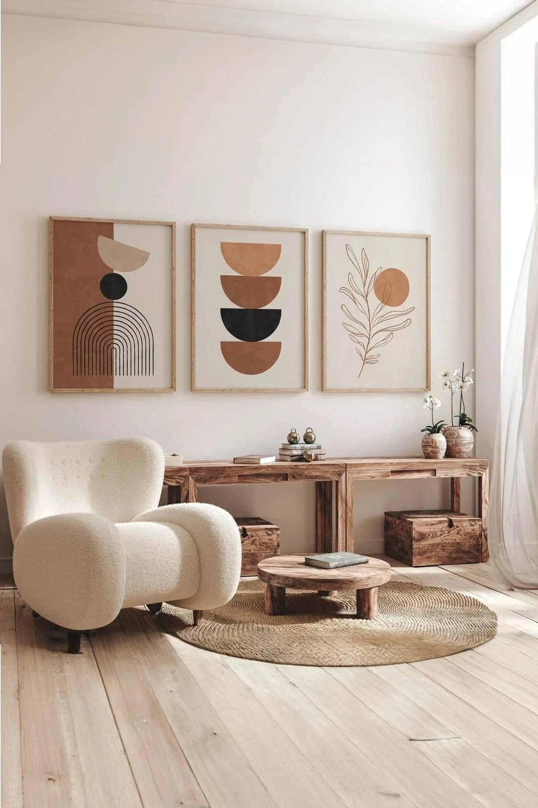 Pikturë dekorative me kornizë (3 copë), Wallity, 3Dartsohoset84