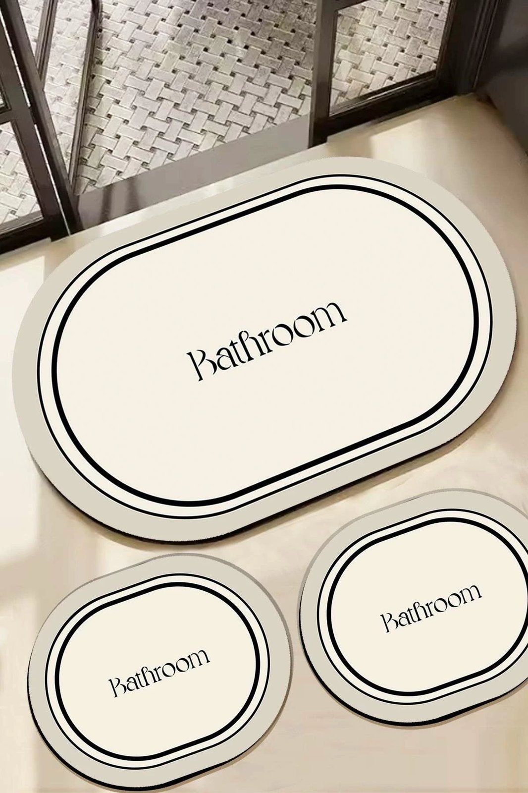 Set tapetash për banjo (3 copë), Mijölnir, Farbelle, ecru