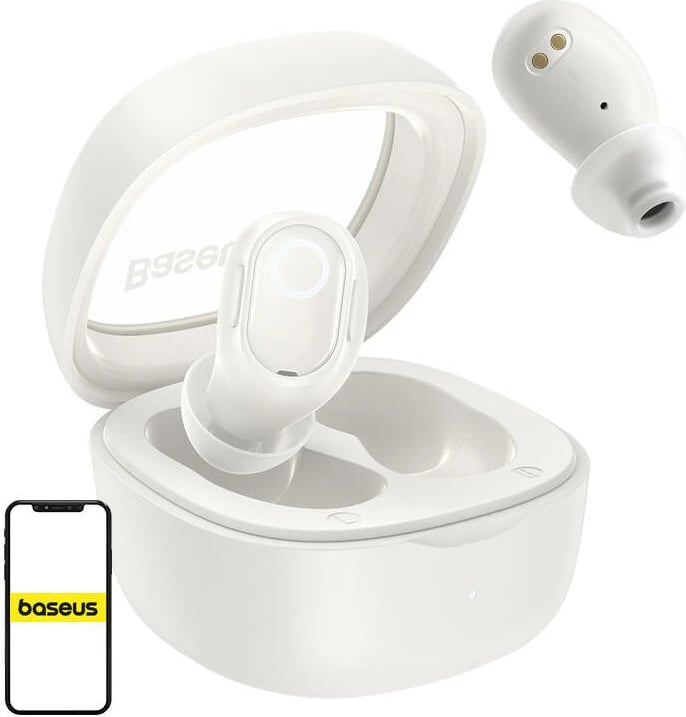 Kufje wireless Baseus Bowie WM02 OS, TWS, Bluetooth 5.3, të bardha