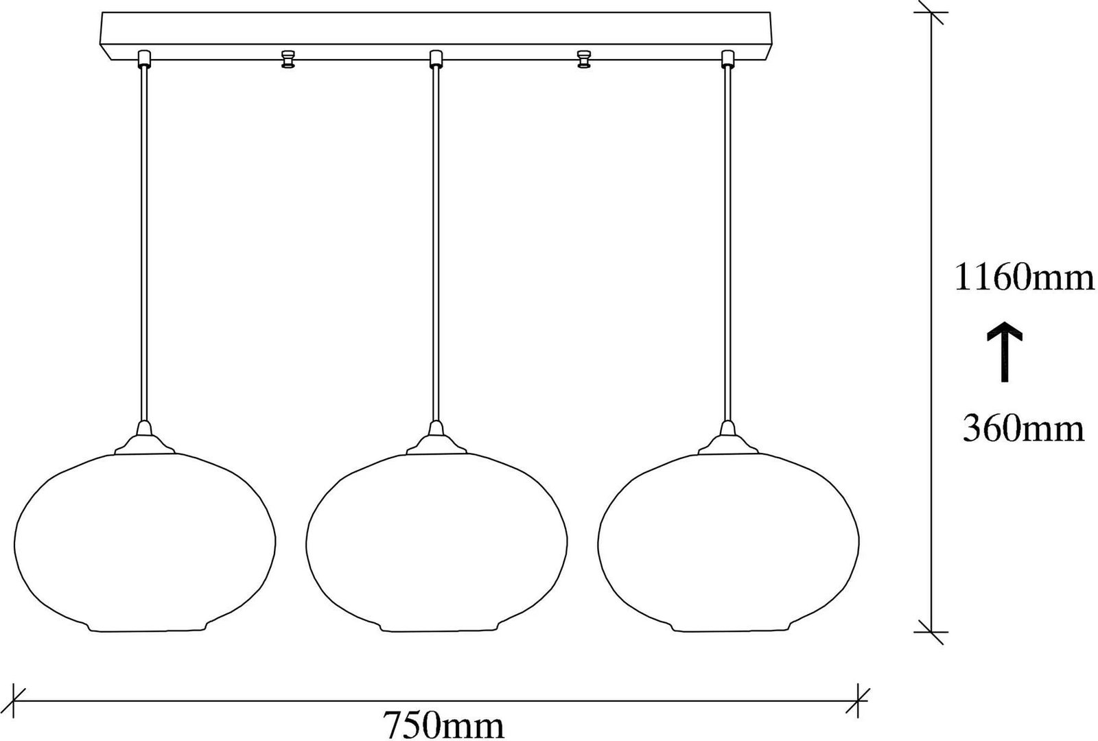 Llambë tavani industriale Opviq, Camini - MR - 871, ngjyrë e zezë dhe mjaltë