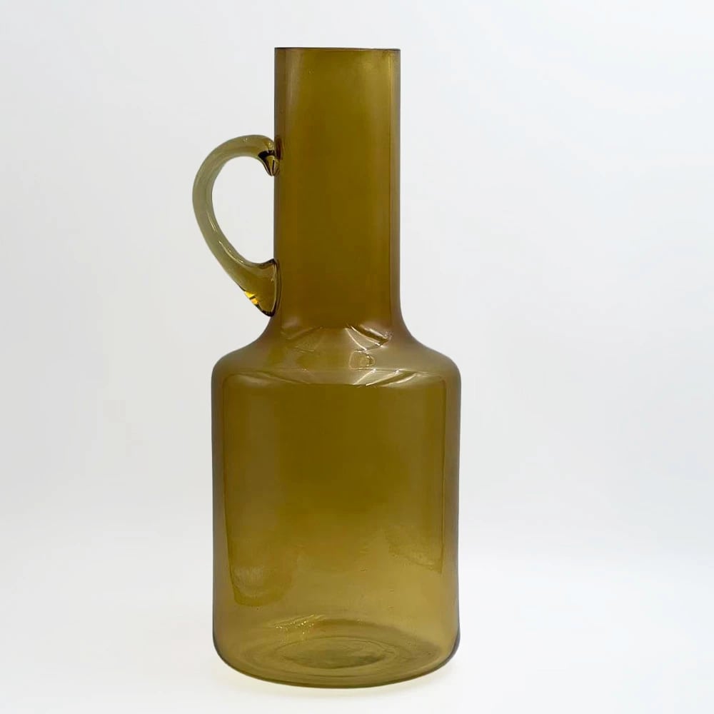 Vazo ARTISAN, qelq e verdhë, 14x14x35cm