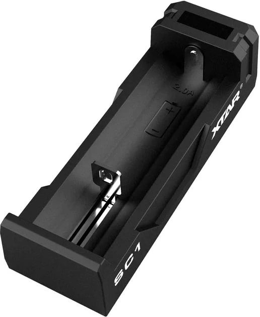 Karikues baterish XTAR SC1, për Li-Ion, i zi