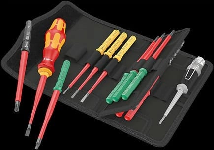 Set veglash Wera 05006608001, 16 copa, kasë tekstili, i zi