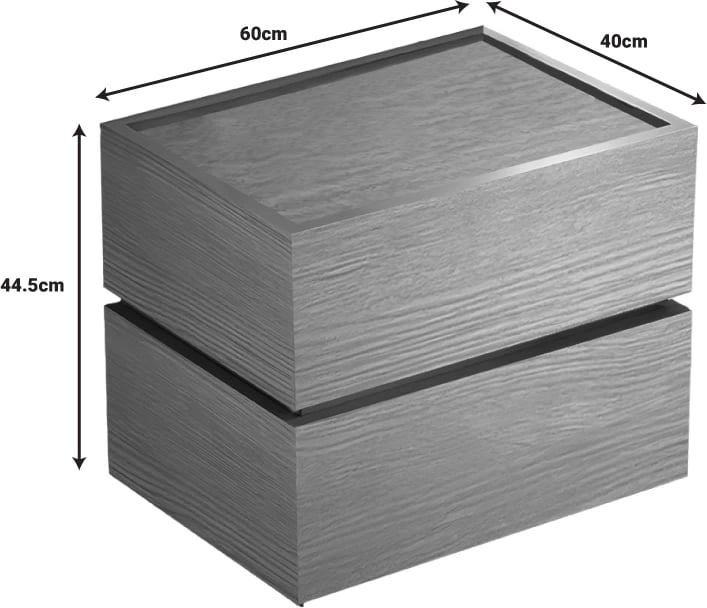Komodinë anësore mdf, ngjyrë lisi, 60x40x44.5cm