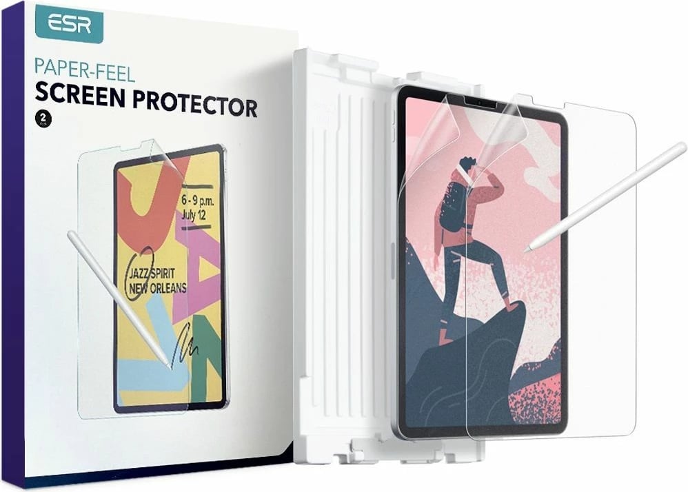 Fletë mbrojtëse ekranit ESR Paper Feel për iPad Air 10.9" 4/5, iPad Pro 11" 3/4, matte, set prej 2 copë