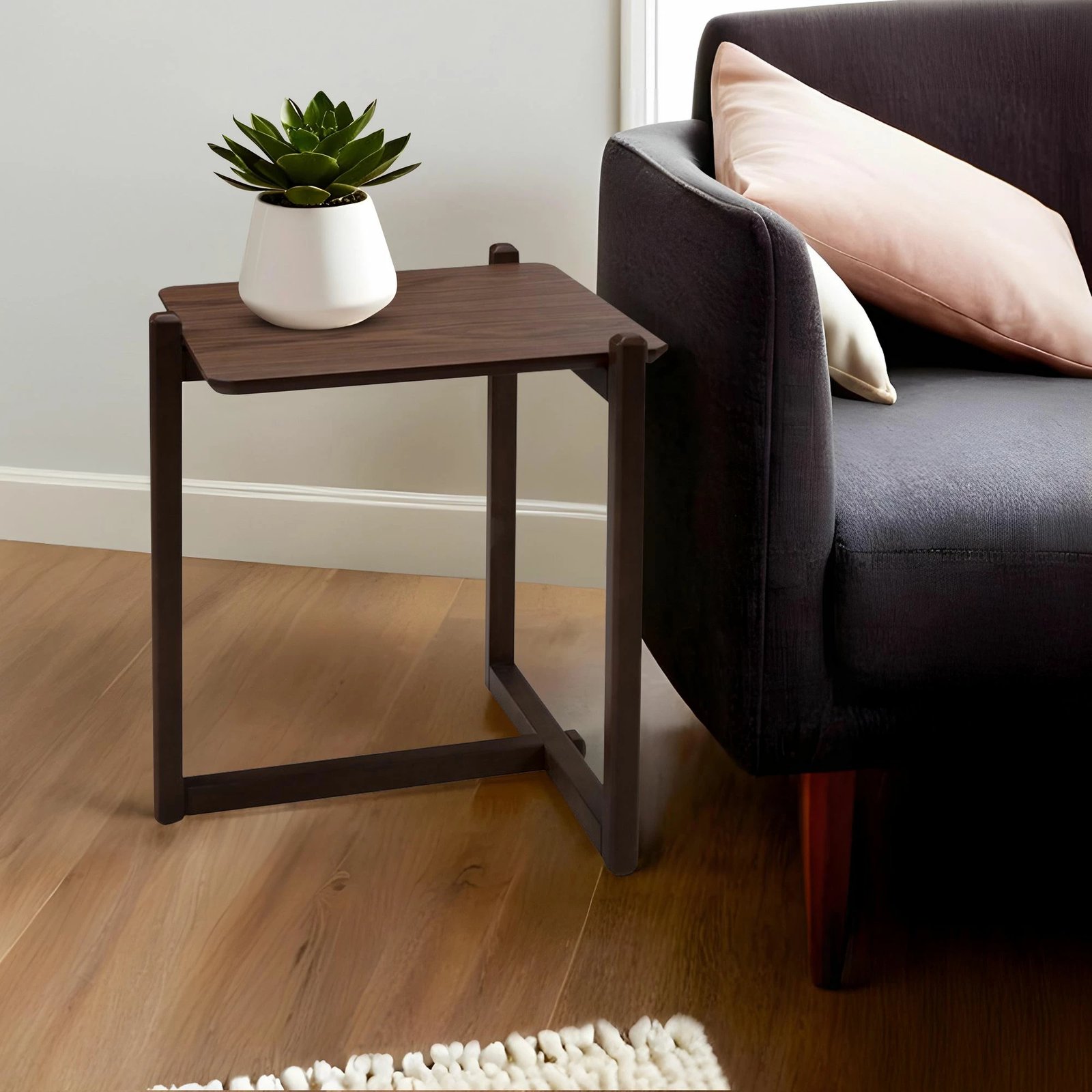 Tavolinë anësore Skye Decor, Trabzon, ngjyrë arre