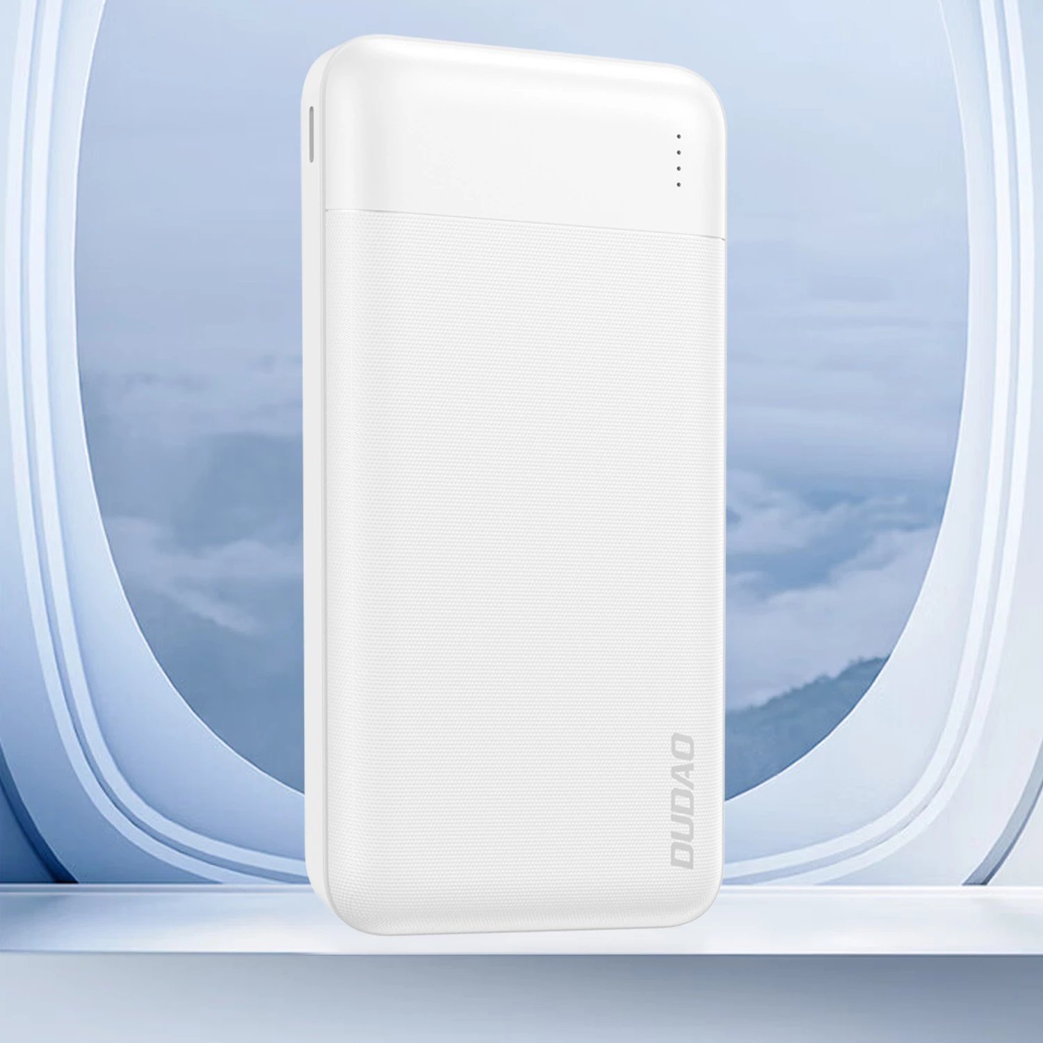 Powerbank Dudao K18-1W 10000mAh 10W 2 porta dalje, USB-A/USB-C/Micro USB e bardhë